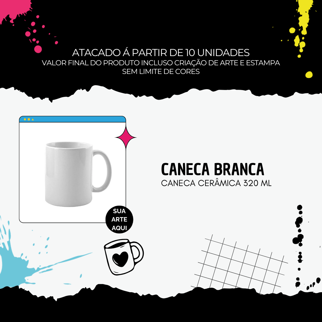 Caneca Branca Personalizada