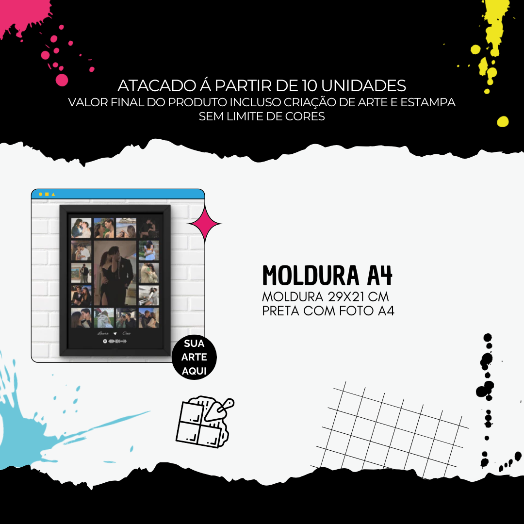 Moldura A4 Personalizada